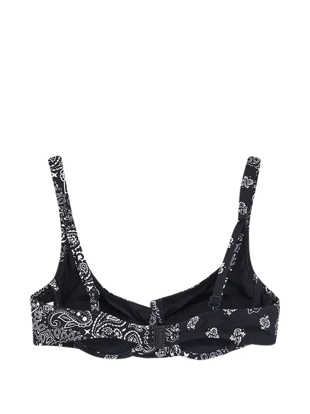 MC2 Saint Barth Bikinitop met bandanaprint Zwart
