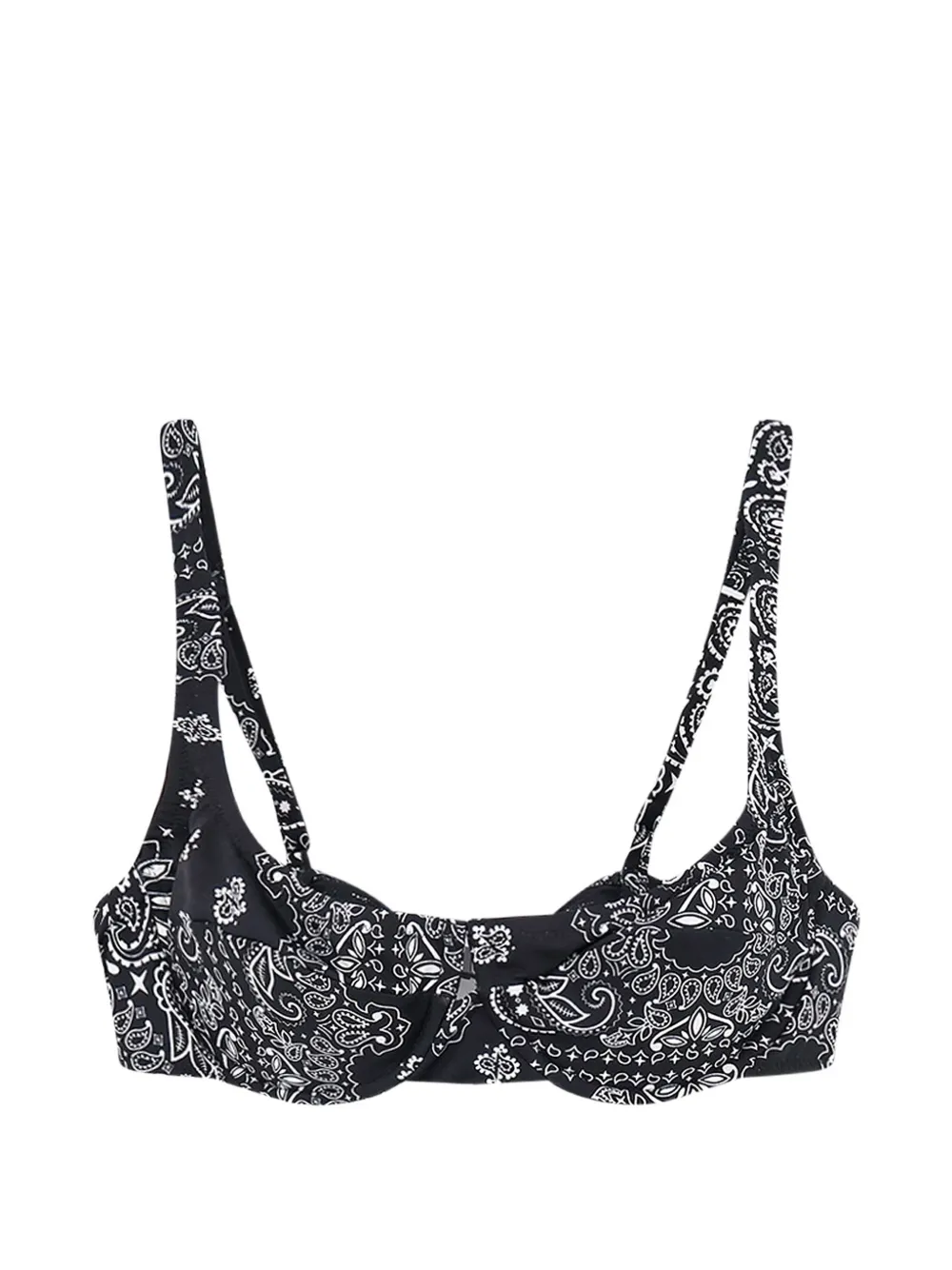 MC2 Saint Barth Bikinitop met bandanaprint Zwart