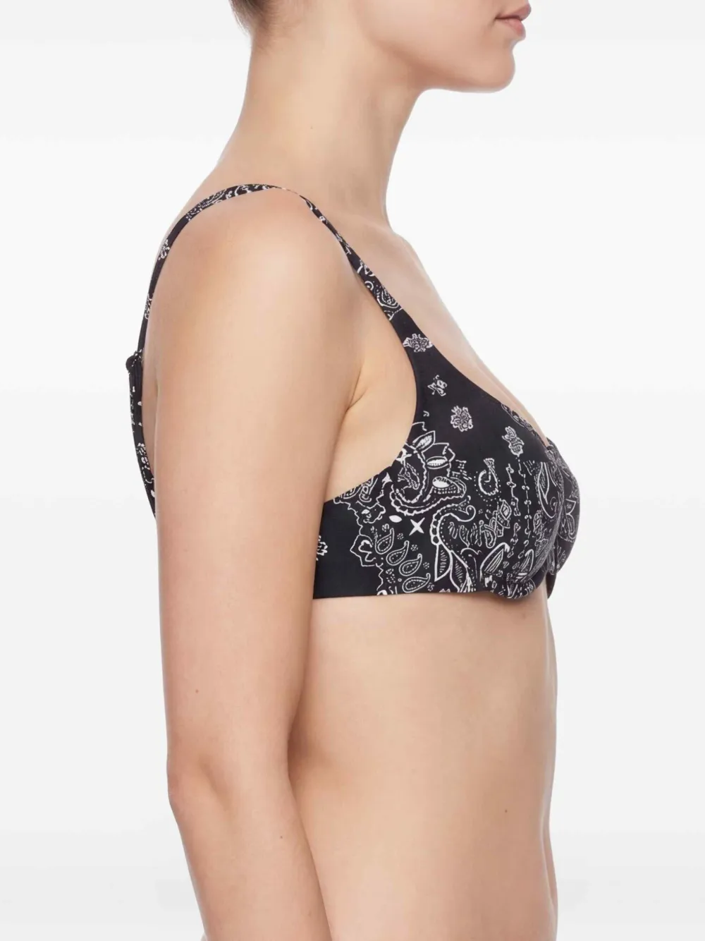 MC2 Saint Barth Bikinitop met bandanaprint Zwart