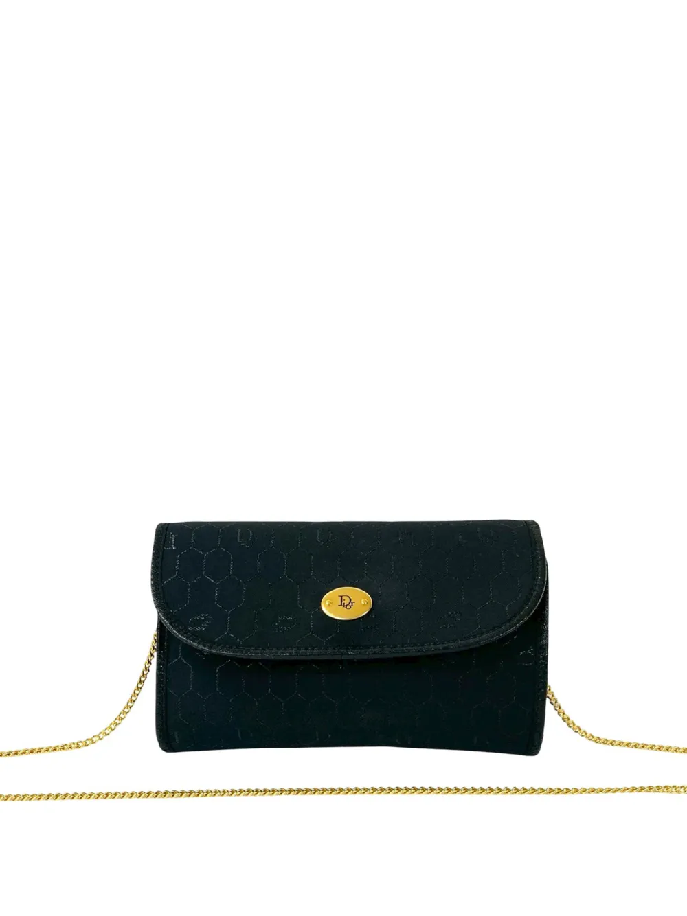 Christian Dior Pre-Owned 20th Century Honeycomb Canvas Chain Flap crossbody bag - Nero