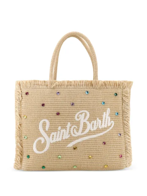 MC2 Saint Barth crystal-embellished frayed tote bag