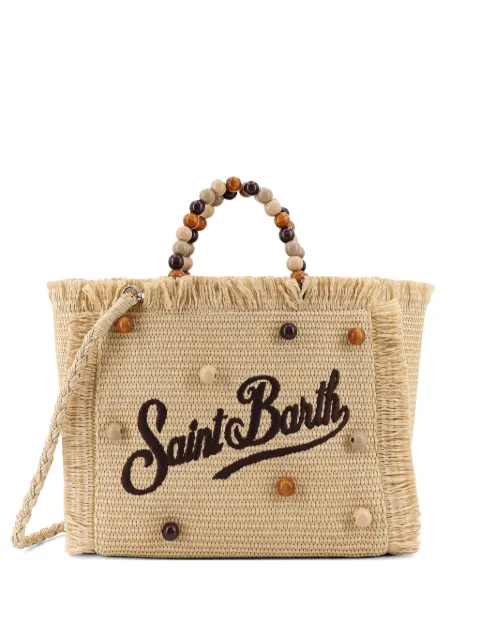 MC2 Saint Barth bead-embellished frayed tote bag