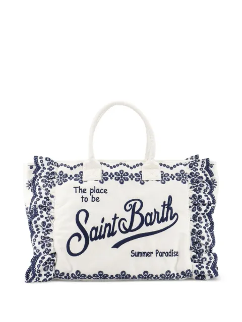 MC2 Saint Barth broderie anglaise ruffled tote bag