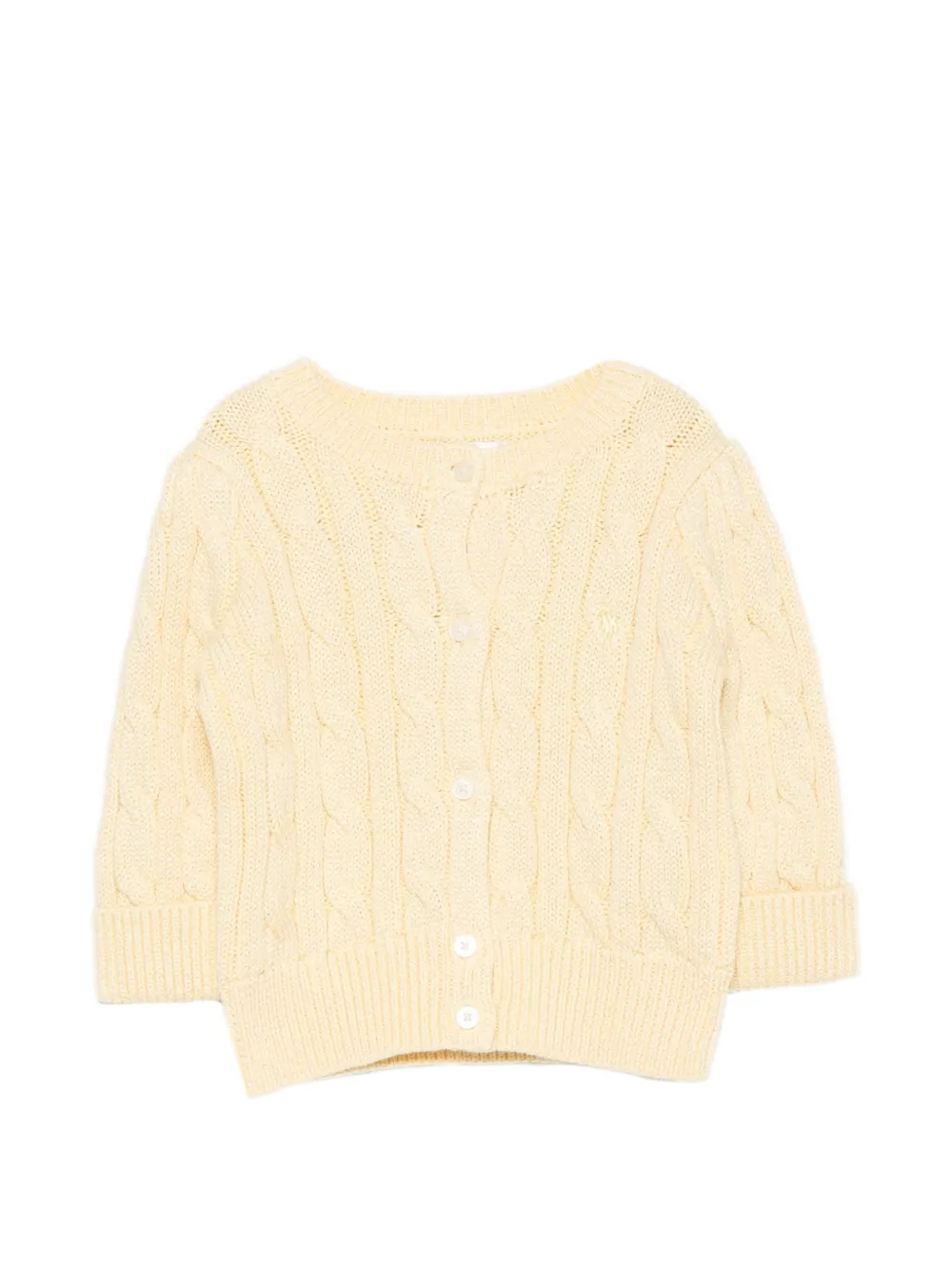 POLO RALPH LAUREN KIDS cable-knit cardigan - Gelb
