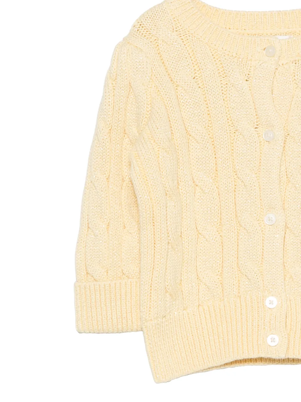 POLO RALPH LAUREN KIDS Kabelgebreid vest Geel