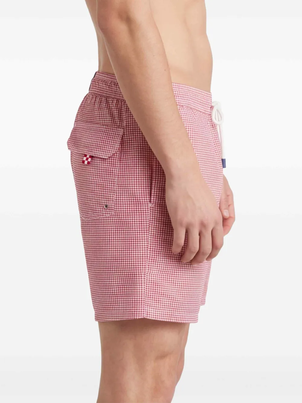 MC2 Saint Barth Shorts met gingham ruiten Rood