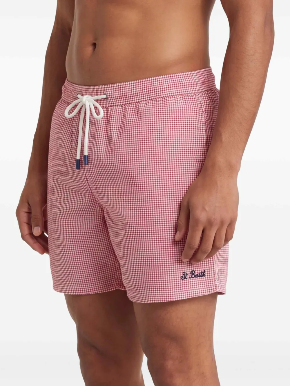 MC2 Saint Barth Shorts met gingham ruiten Rood