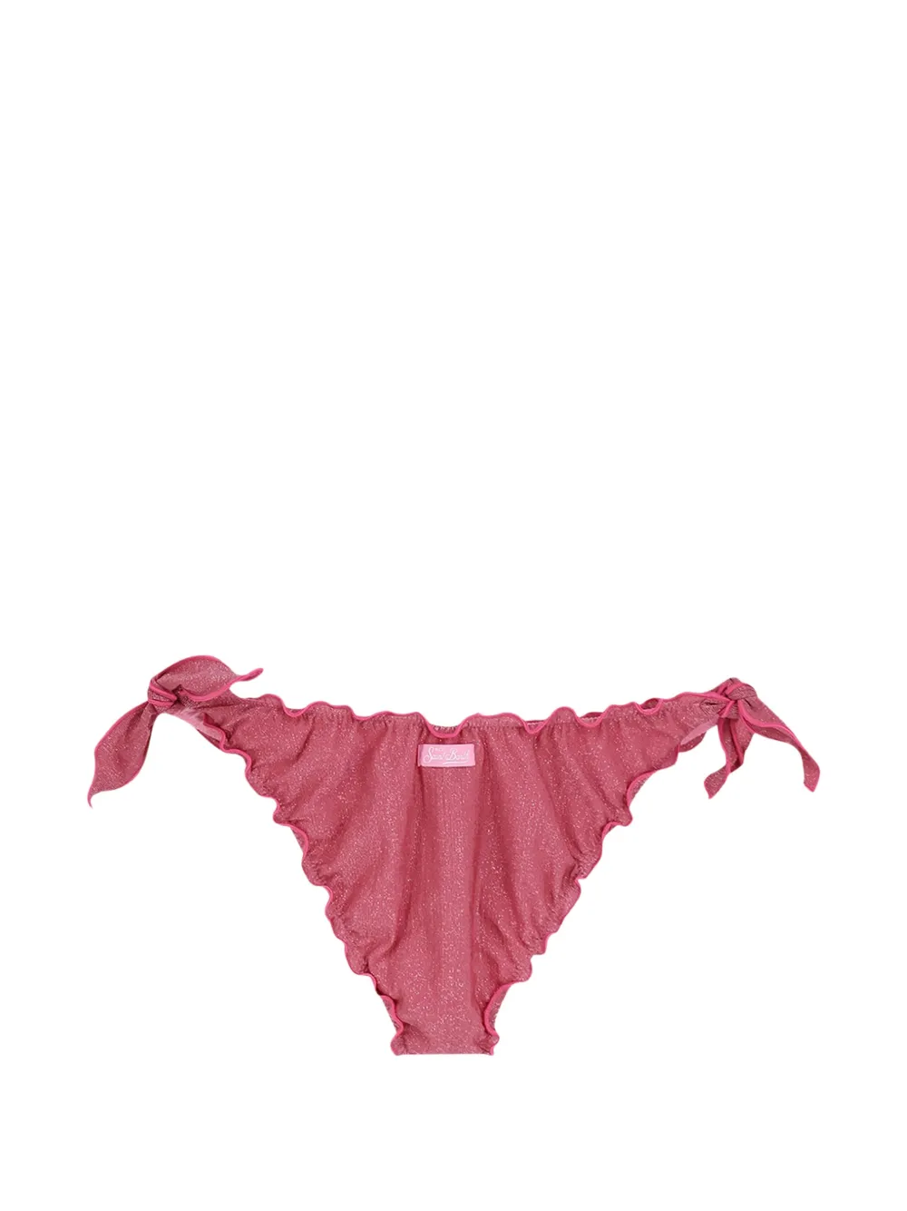  Mc2 Saint Barth Moon Drawstring Ruffled Bikini Bottoms - Pink 