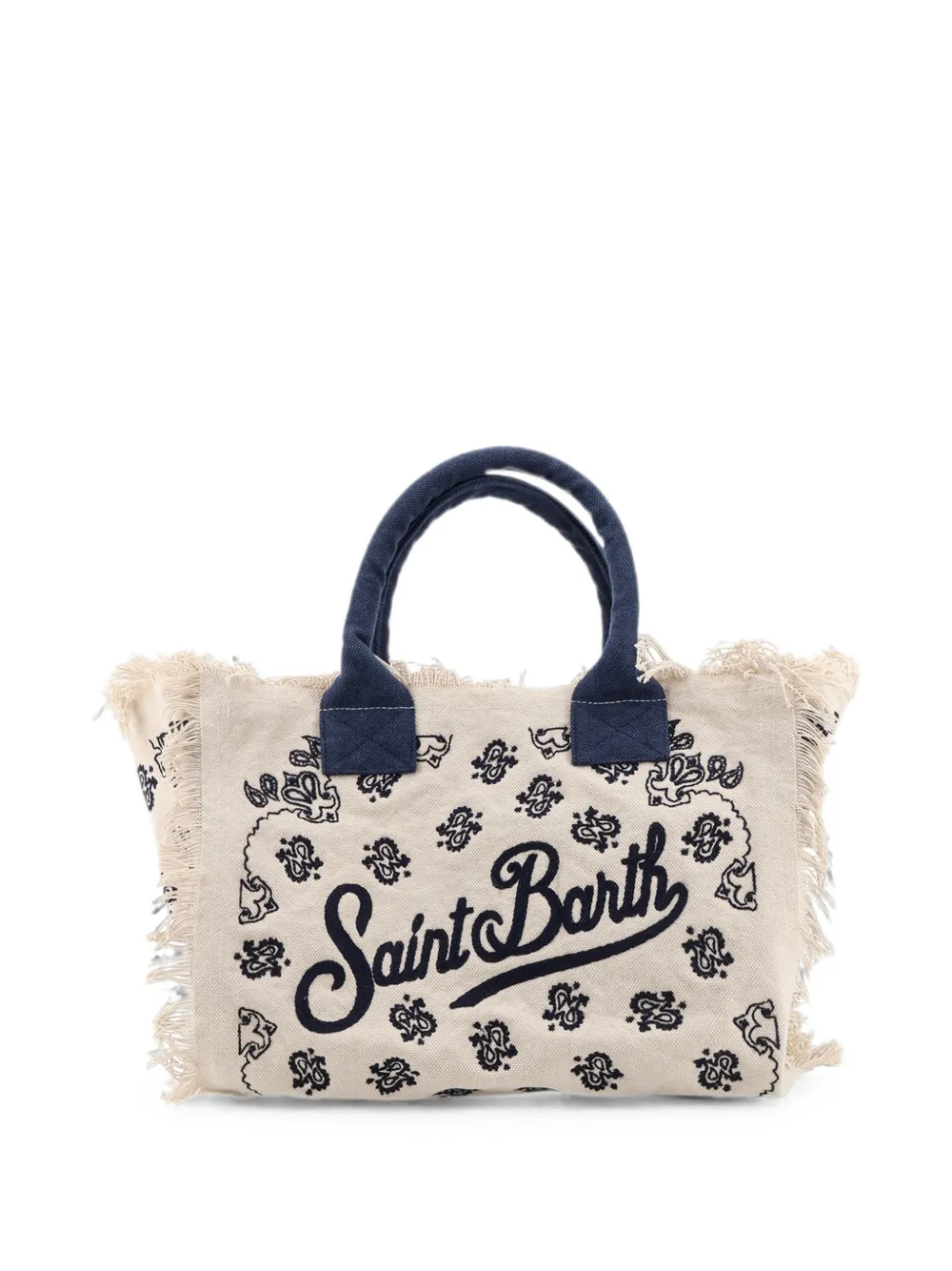 MC2 Saint Barth Vanity shopper met paisley-print en franje Beige