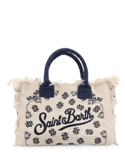 MC2 Saint Barth Vanity paisley-print frayed tote bag