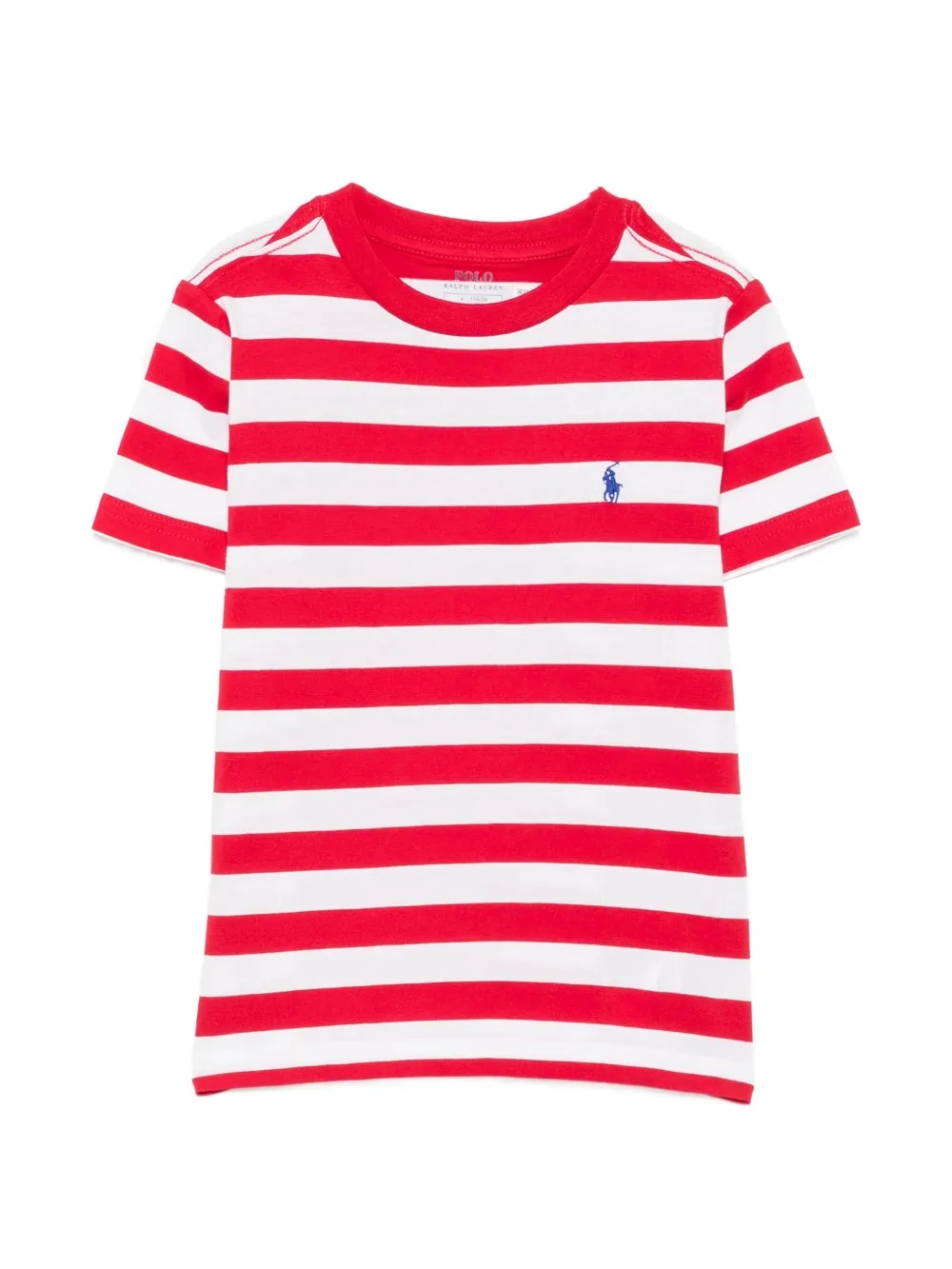 POLO RALPH LAUREN KIDS Polo Pony-motif striped T-shirt - Rosso