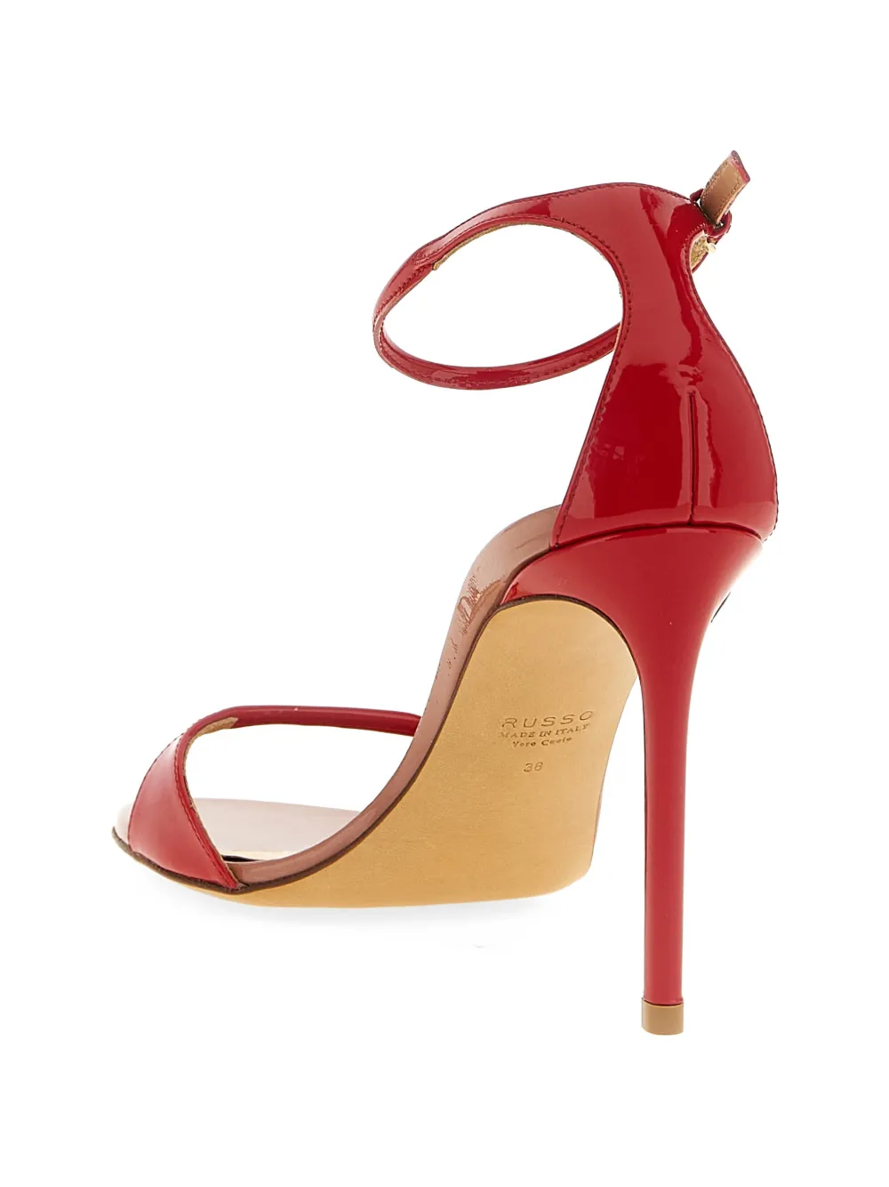 Francesco Russo round-toe ankle-strap sandals Rood