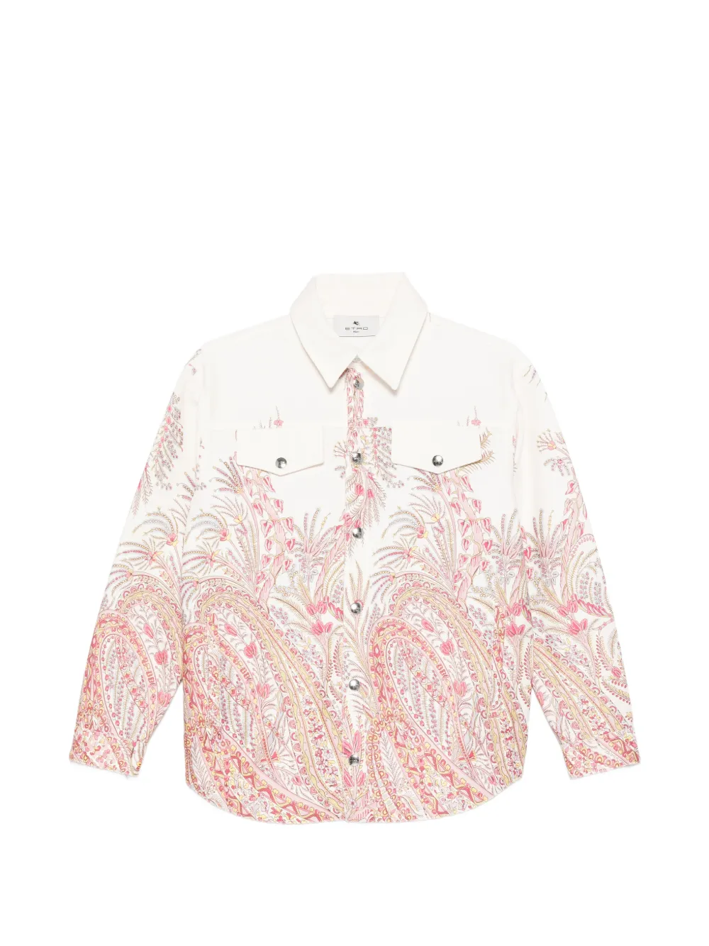ETRO KIDS paisley-print shirt jacket - Toni neutri