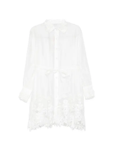 Paper Lace Hermann lace-trim mini dress