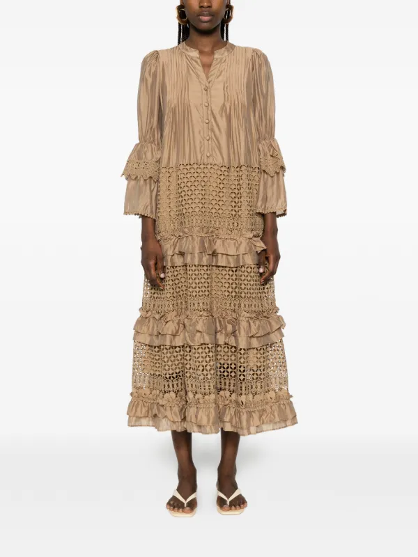 paper lace dresses PAPER PARACHUTE LACE PLEATED DRESS Blew Boutique