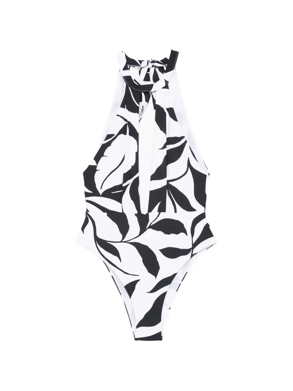 Max Mara Clava floral tie swimsuit - Bianco