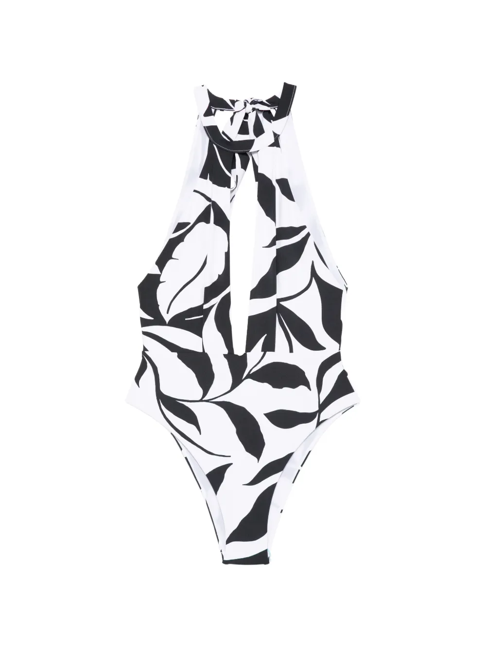 Max Mara Clava floral tie swimsuit - Bianco