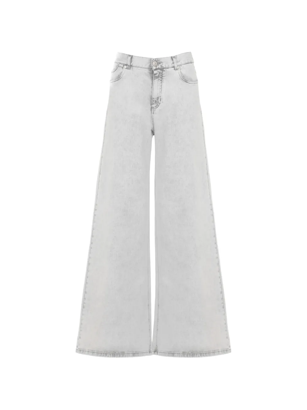 PANICALE embellished wide jeans - Grigio