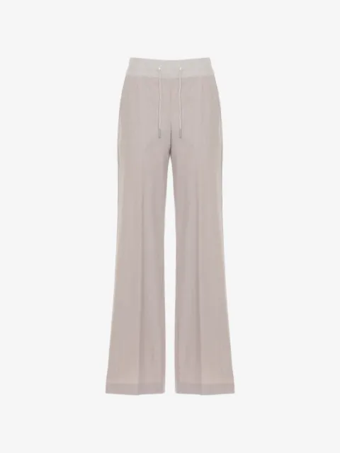 PANICALE pantalones anchos con cordones en la pretina