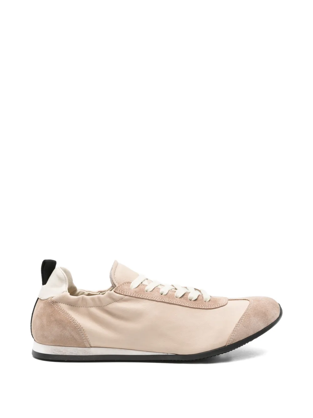 Uma Wang panelled suede-trim sneakers - Toni neutri