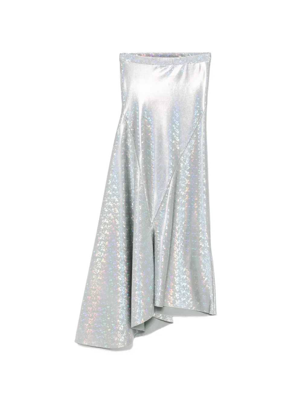 Barbara Bologna metallic-finish asymmetric skirt - Silber