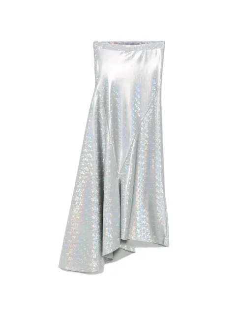 Barbara Bologna metallic-finish asymmetric skirt
