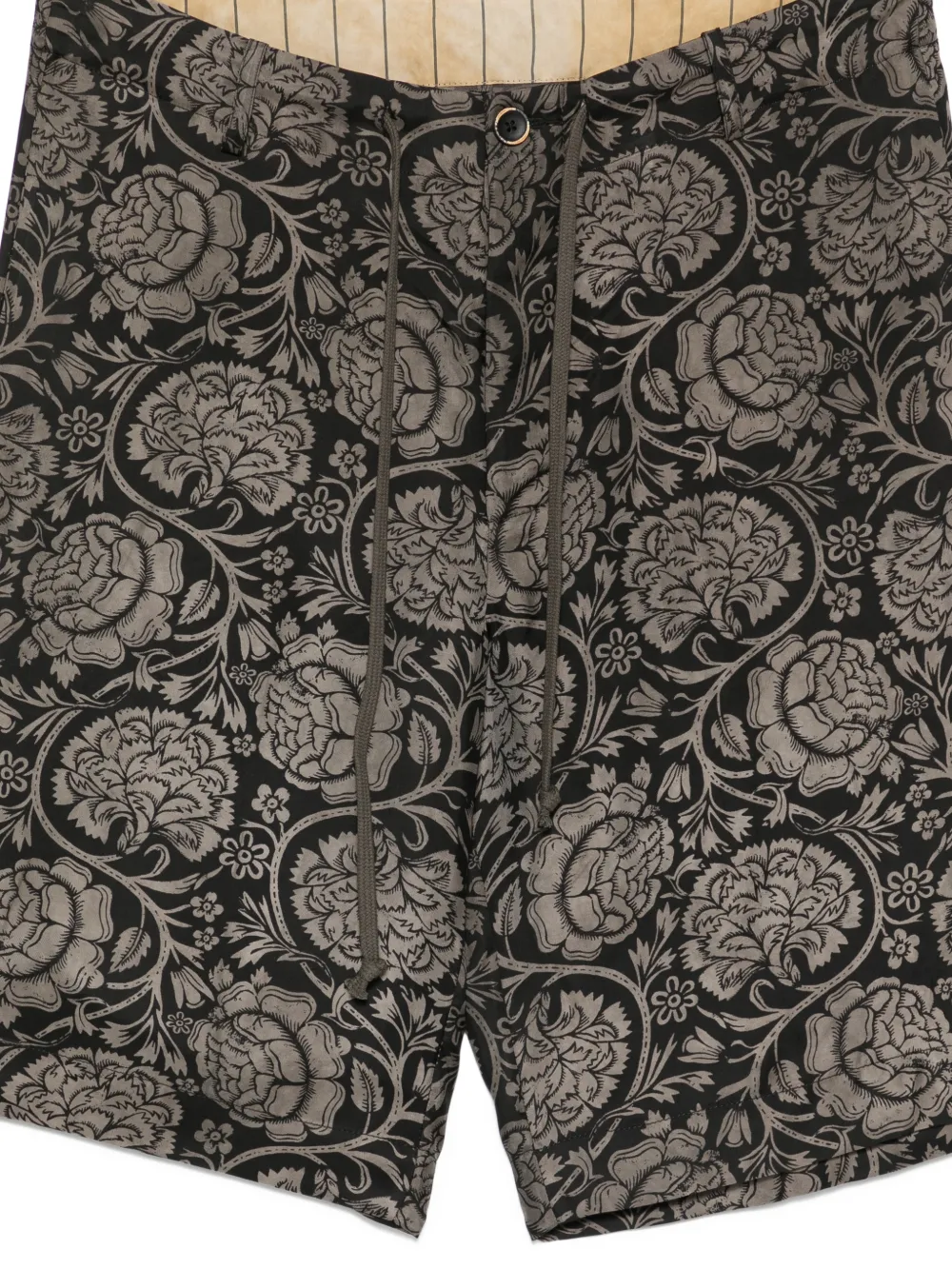 Uma Wang Shorts met bloemenprint Zwart