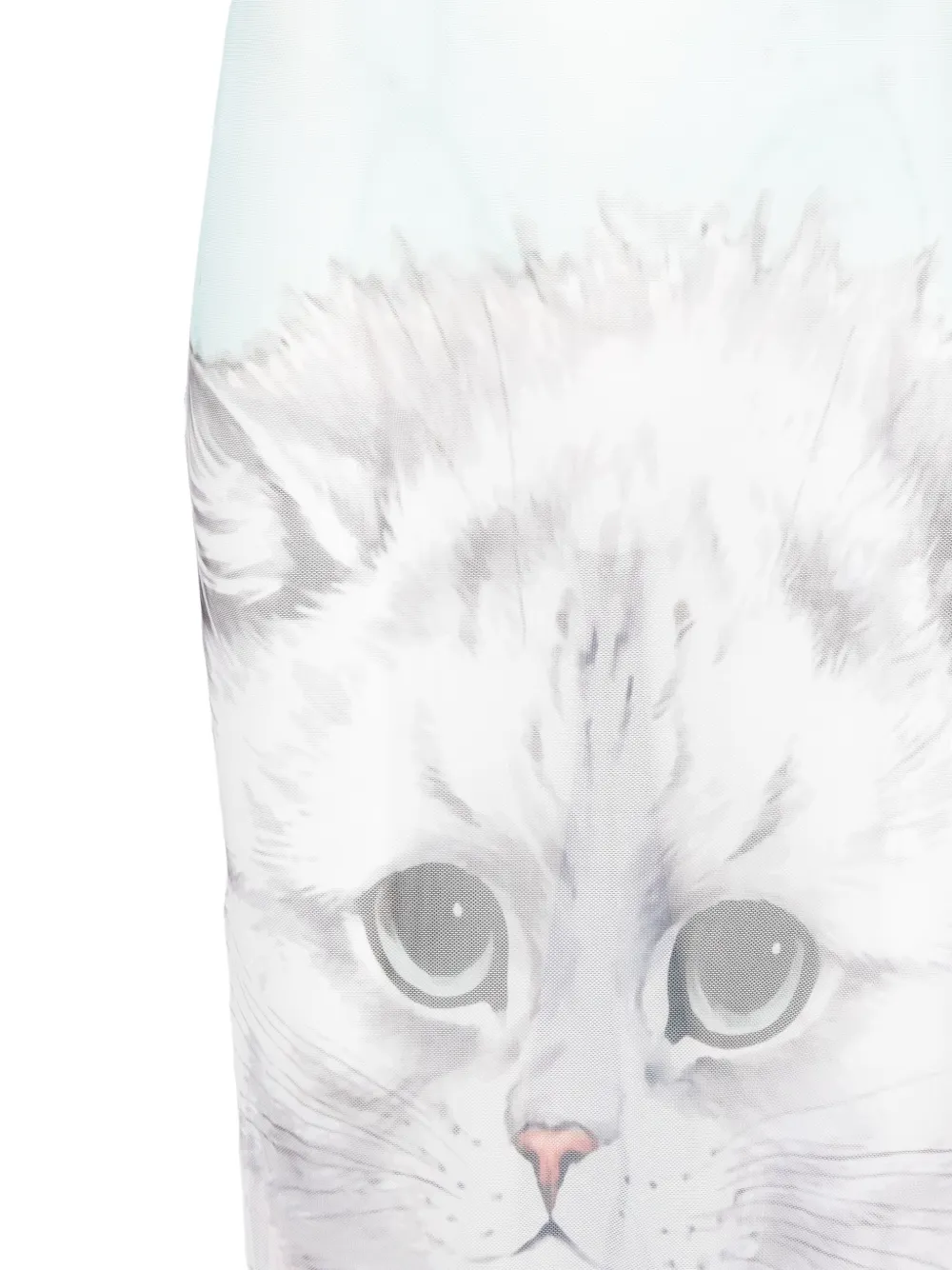 Barbara Bologna Strapless maxi-jurk met kattenprint Blauw