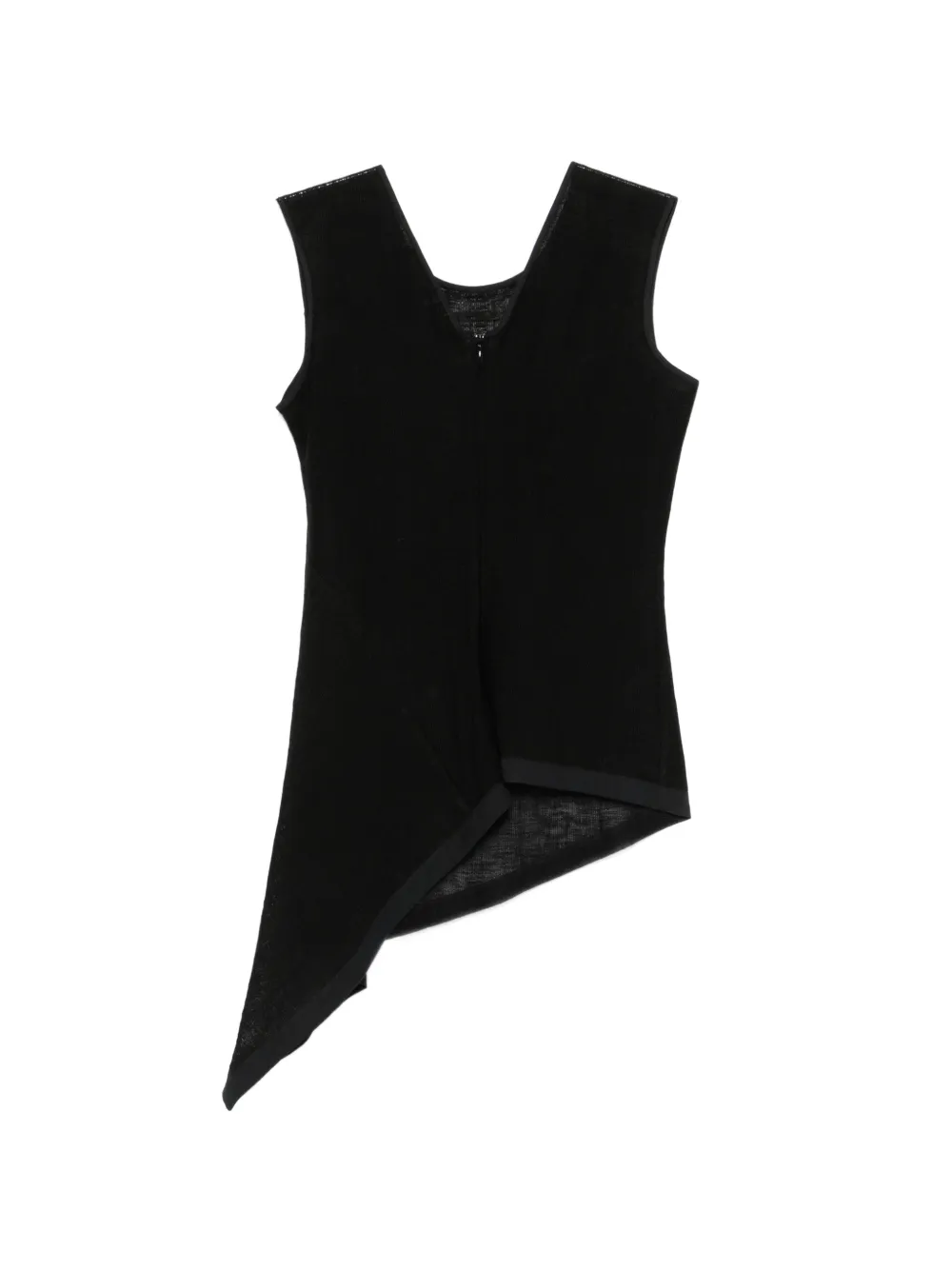Gentry Portofino Mouwloze asymmetrische top Zwart
