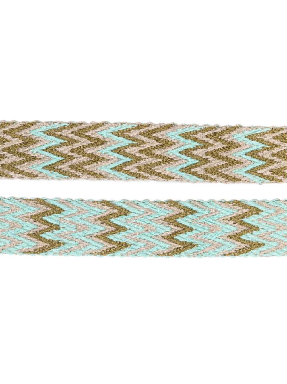 Pierre-Louis Mascia Riem met zigzagpatroon en kwastje Beige