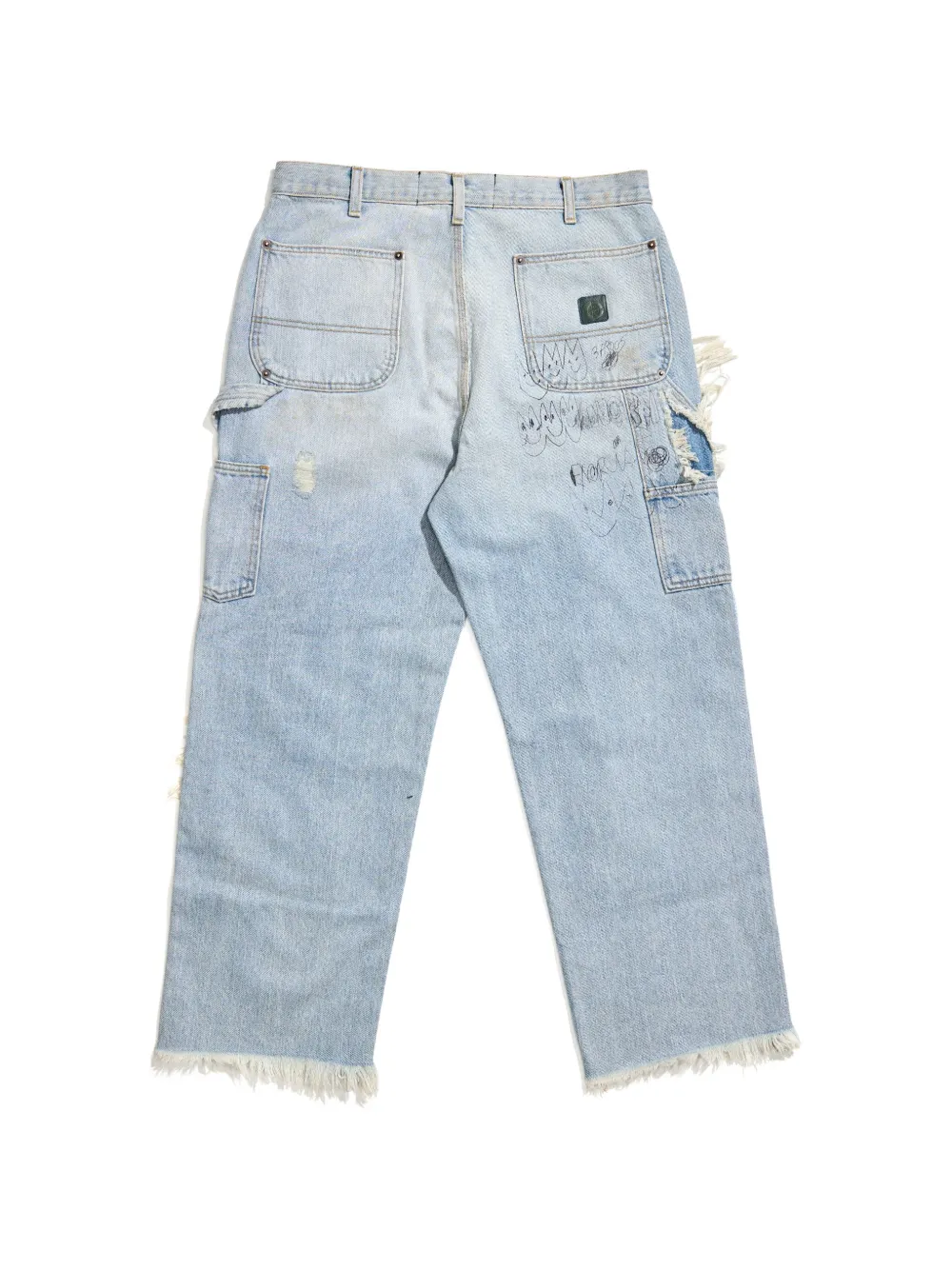  Paly Vaqueros Rasgados Con Apliques - Azul 