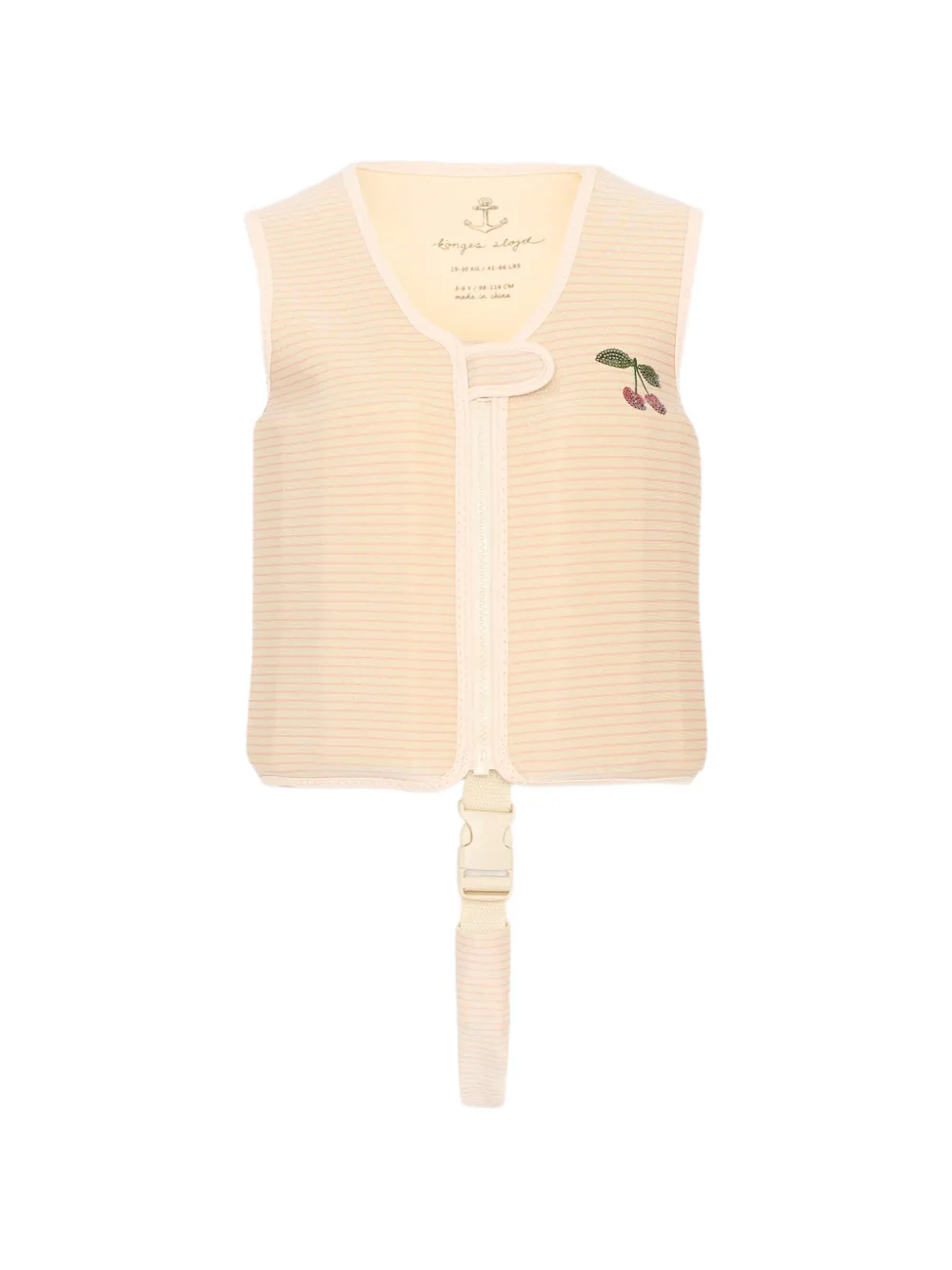 Konges Sløjd striped zip vest - Toni neutri