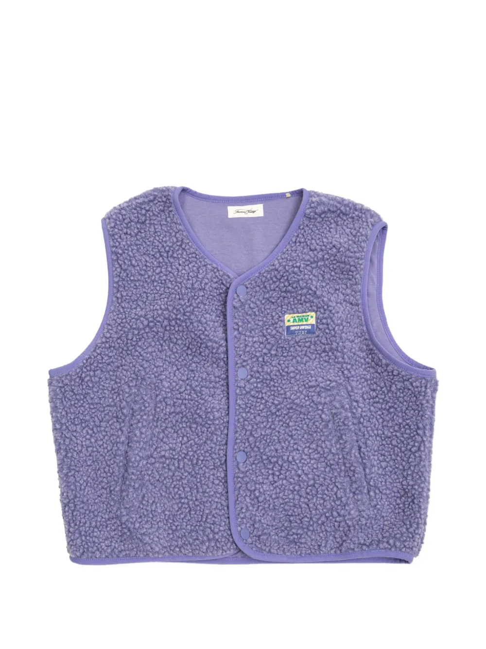 American Vintage Kids Hoktown fleece-texture gilet - Violett