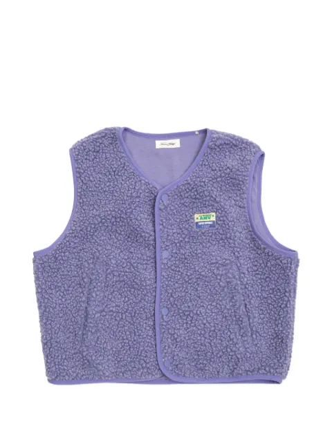 American Vintage Kids Hoktown fleece-texture gilet