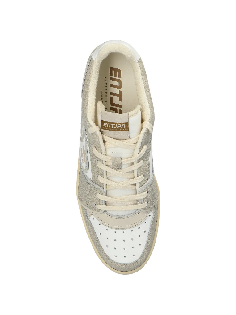 Enterprise Japan panelled logo sneakers Beige