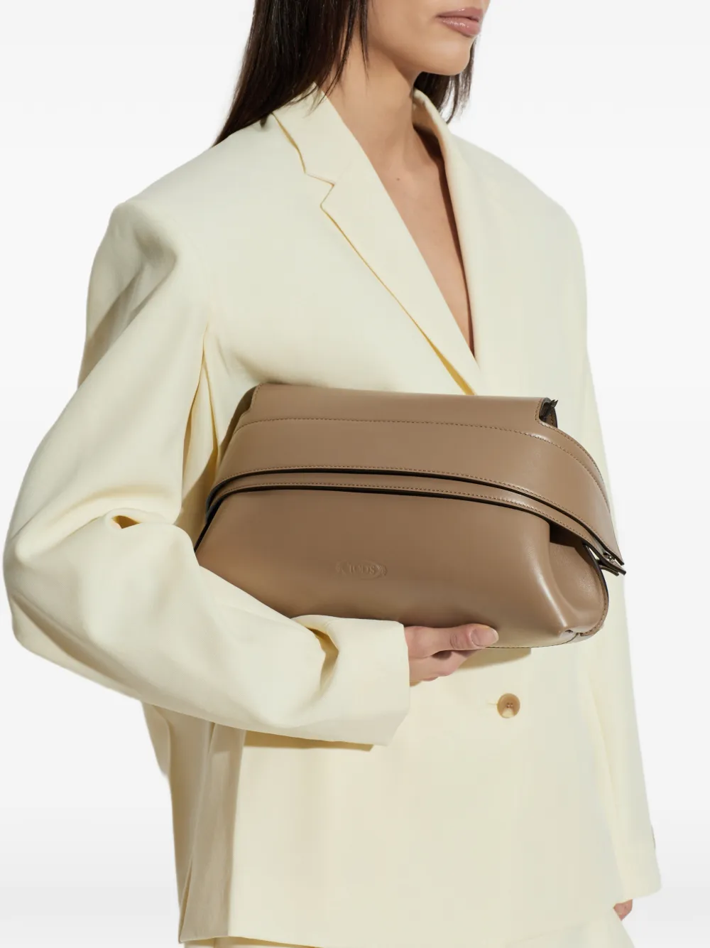 Tod's Wave clutch Beige