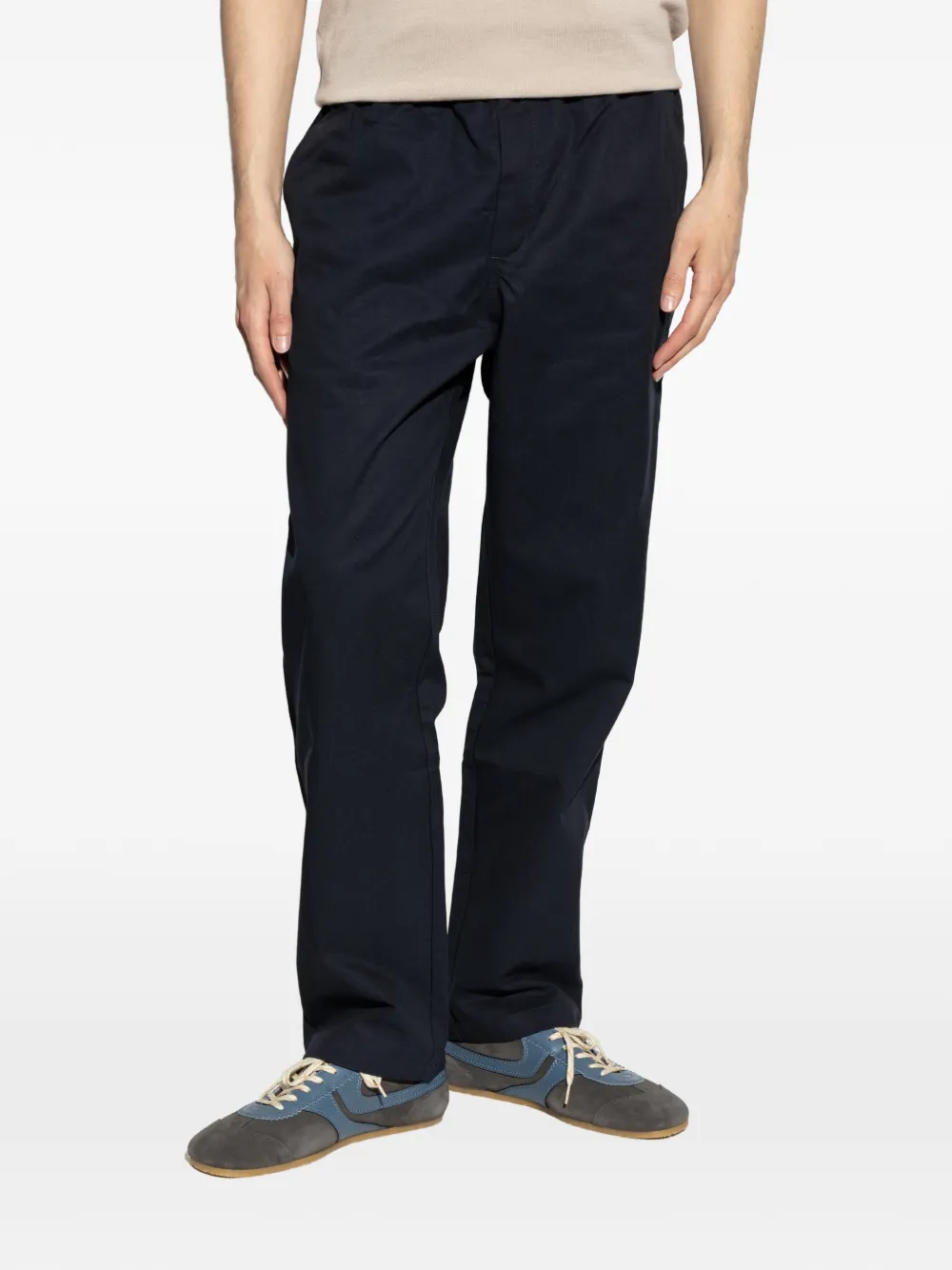 SAMSOE Broek met elastische taille Blauw