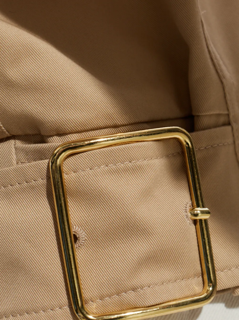 DARKPARK Celine jack met hoge hals en ceintuur Beige