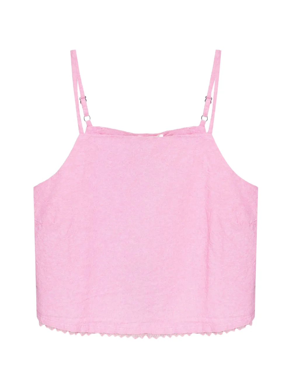 American Vintage lace trim crop top - Rosa