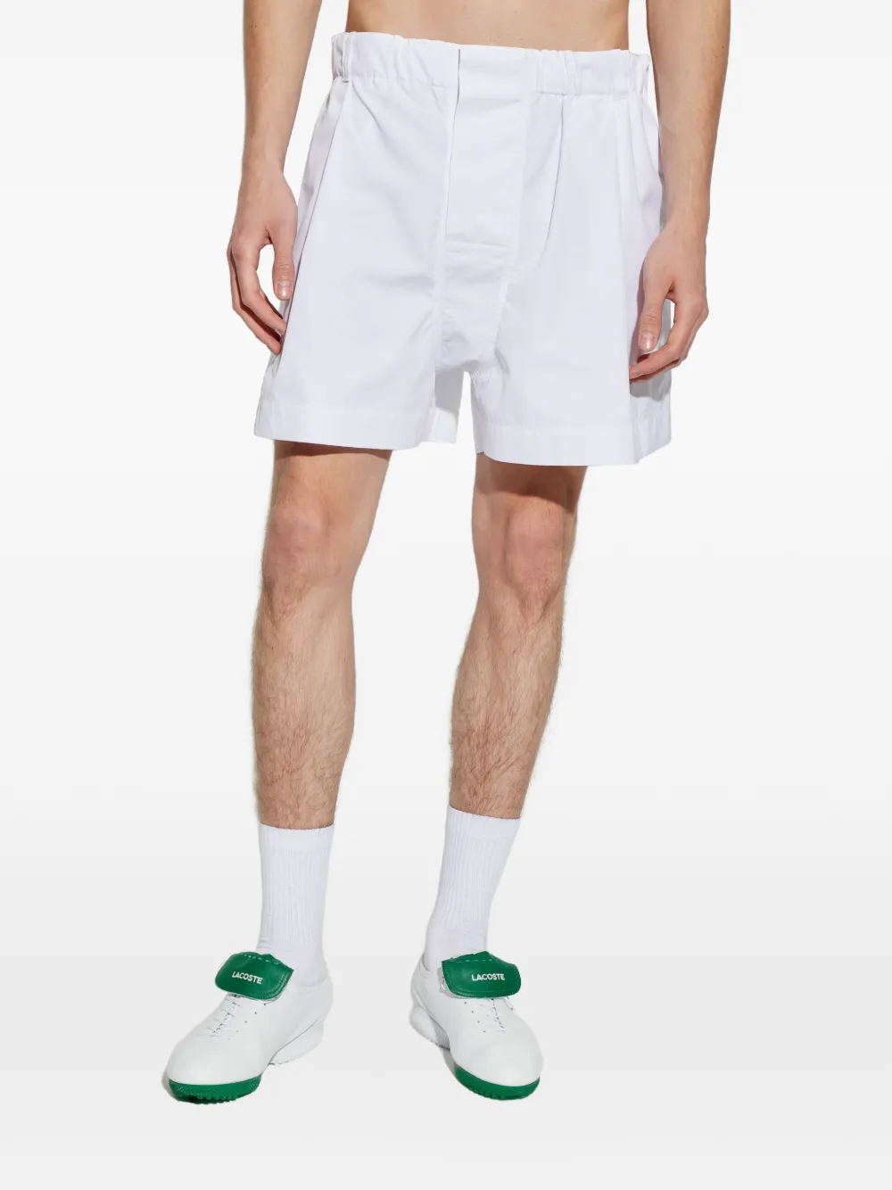 Lacoste Geplooide shorts Wit