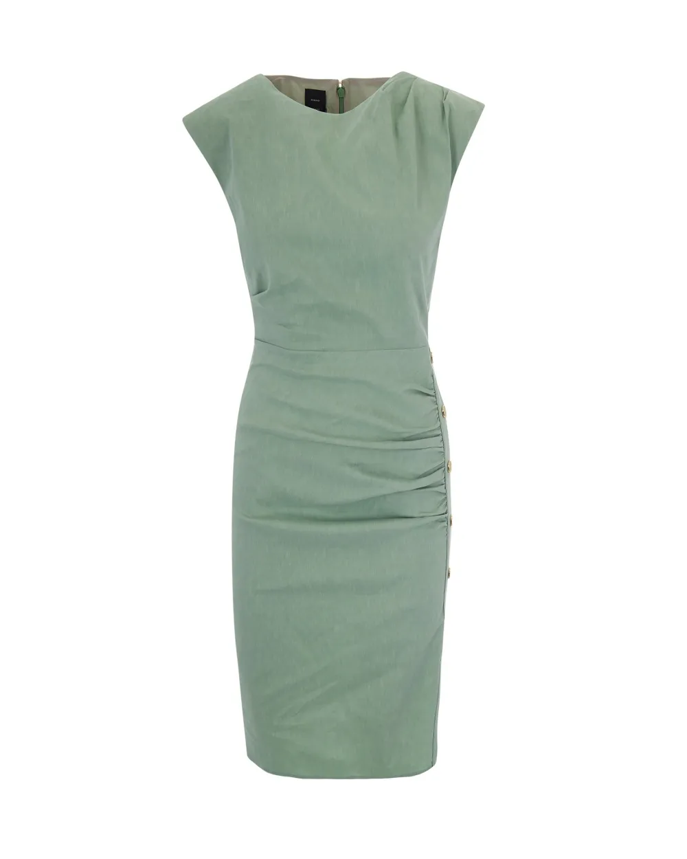 PINKO ruched midi dress - Verde