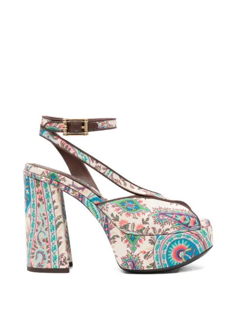ETRO Paisley-pattern platform-heel sandals
