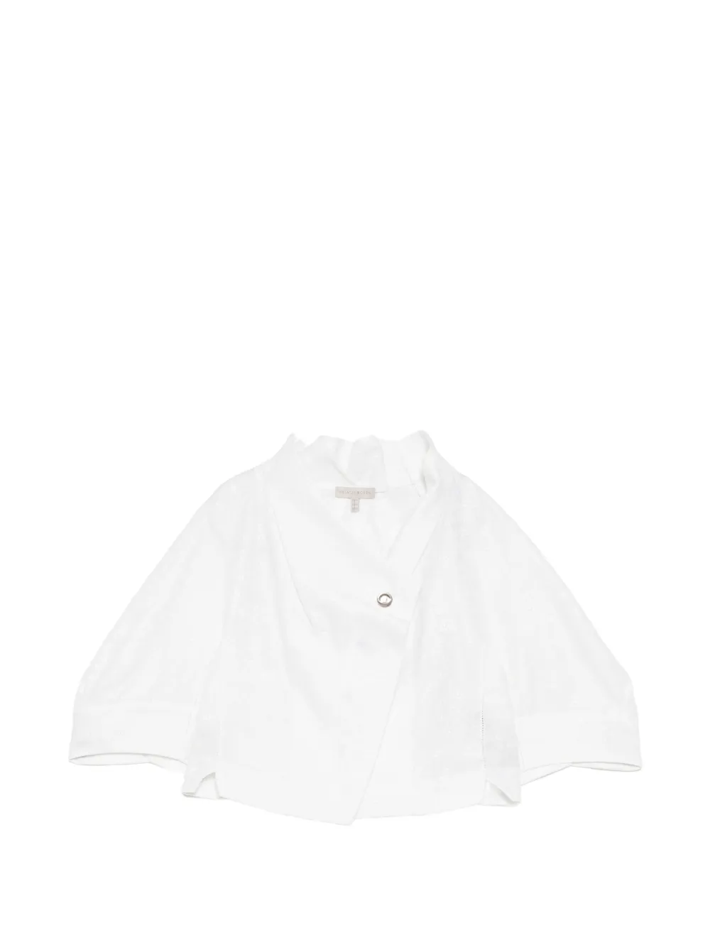 SHIATZY CHEN Top crop con effetto jacquard - Bianco