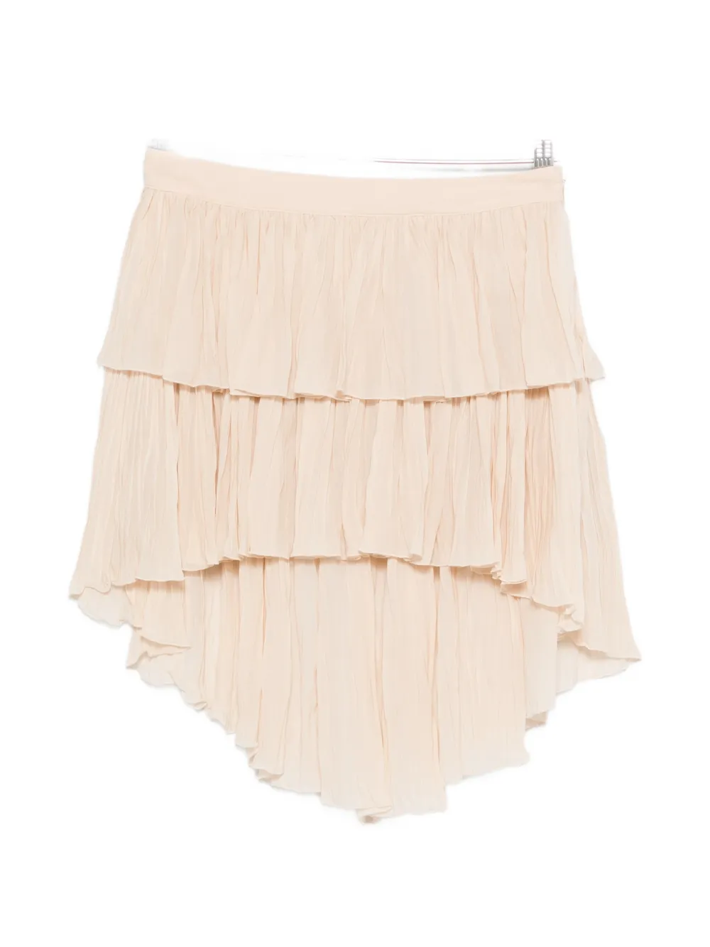 Blumarine tiered ruffled mini skirt - Nude