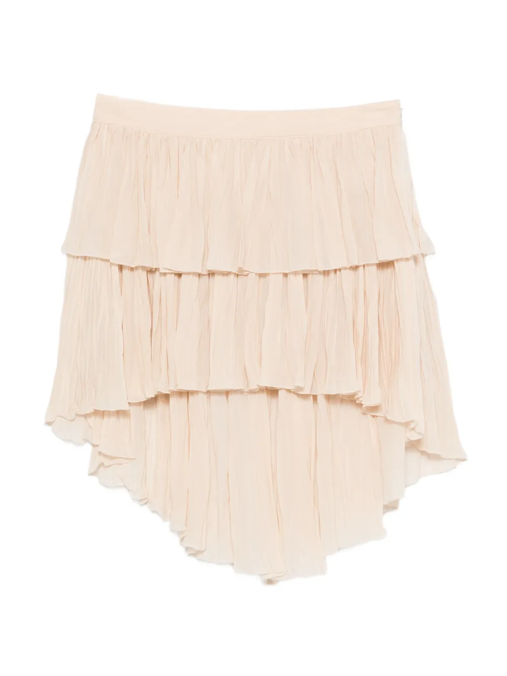 Blumarine tiered ruffled mini skirt - Toni neutri