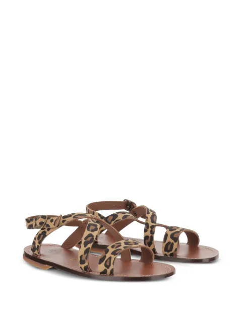 Pèpè leopard-print leather sandals