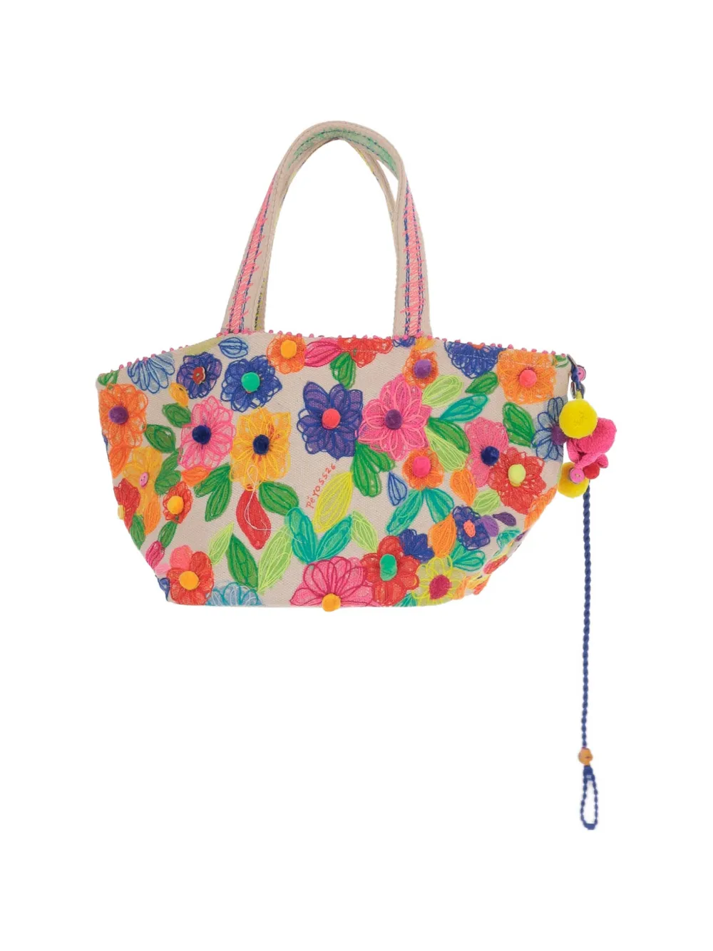  Pero Floral-embroidery Shoulder Bag - Neutrals 