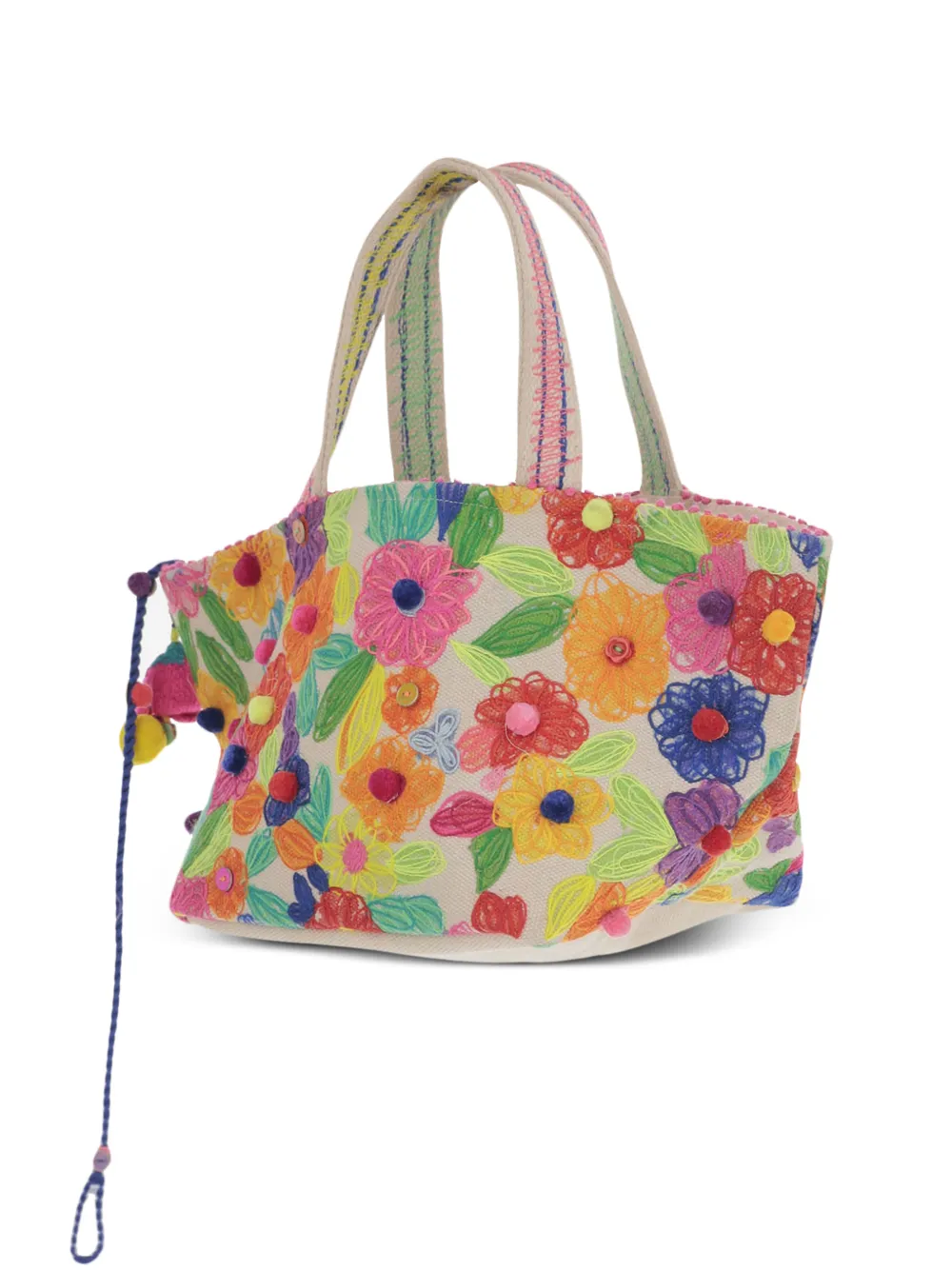  Pero Floral-embroidery Shoulder Bag - Neutrals 