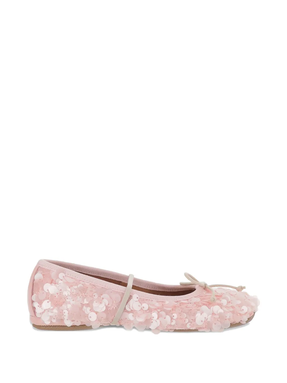 Pèpè sequined round-toe ballet flats Roze