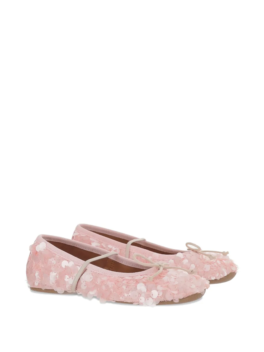 Pèpè sequined round-toe ballet flats - Rosa
